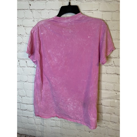 Nirvana Mineral Wash Smiley Pink Tee Retro Tie Dye Graphic Mens Med Unisex - Picture 3 of 4